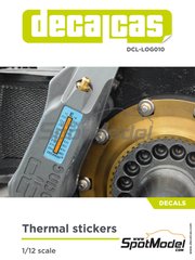 Decalcas: Logotipos escala 1/12 - Pegatinas indicador trmico - calcas de agua