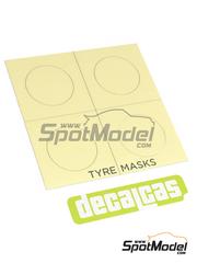 Decalcas: Mscaras escala 1/24 - Llantas BBS para Porsche 911 991 GT3 RSR con neumticos Pilot Sport - mscaras de pintura - para la referencia de Decalcas DCL-PAR094