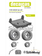 Decalcas: Detail up set 1/24 scale - Ford GT - 24 Hours Le Mans 2017 - resin parts, water slide decals and assembly instructions - for Revell references REV07041 and 85-4418 image