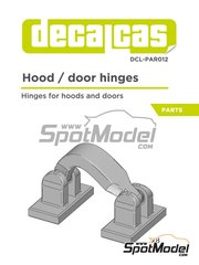 Decalcas DCL-PAR058: Detail 1/12 scale - Hood door hinges - Type 2 - 14  units (ref. DCL-PAR058)