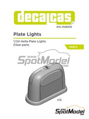 Decalcas: Lights 1/24 scale - Hella plate lights - resin parts - 12 units
