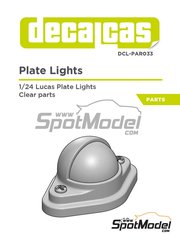 Decalcas: Lights 1/24 scale - Lucas plate lights - resin parts - 10 units
