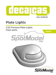 Decalcas: Lights 1/24 scale - Fomoco plate lights - resin parts - 10 units