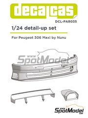 Decalcas: Transkit escala 1/24 - Peugeot 306 Maxi Evo II - piezas impresas en 3D, piezas de resina y calcas de agua fabricadas con tecnologa digital - para la referencia de Nunu PN24009