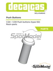 Decalcas: Detalle escala 1/24 - Pulsador tipo 02 - piezas de resina - 28 unidades