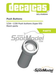 Decalcas: Detalle escala 1/24 - Pulsador tipo 03 - piezas de resina - 28 unidades