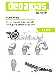 Decalcas: Rcores escala 1/20 - Racores de 1.2mm set 2 - piezas impresas en 3D, piezas de resina y otros materiales - 42+14+14+14+1 unidades