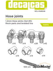 Decalcas: Rcores escala 1/20 - Racores de 1.2mm set 3 - piezas de resina y otros materiales - 14+14+28+42+14+14+14+1 unidades
