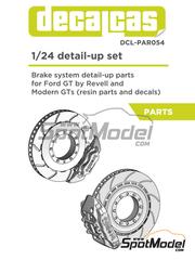 Decalcas: Frenos escala 1/24 - Ford GT - 24 Horas de Le Mans 2017 - piezas impresas en 3D, calcas de agua y manual de instrucciones - para las referencias de Revell REV07041 y 85-4418