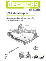 Decalcas: Detail up set 1/24 scale - Ford GT - 24 Hours Le Mans 2017 - 3D printed parts, resin parts and assembly instructions - for Revell references REV07041 and 85-4418