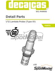 Decalcas: Detalle escala 1/12 - Sonda Lambda - Tipo 1 - piezas impresas en 3D - 10 unidades