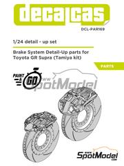 Decalcas: Brakes 1/24 scale - AP Racing brakes for Toyota GR Supra - 3D printed parts - for Tamiya references TAM24351 and TAM24371