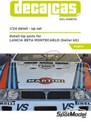 Decalcas: Detail up set 1/24 scale - Lancia Beta Montecarlo Turbo - 3D printed parts - for Heller reference 80741