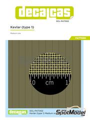 Decalcas: Calcas de agua escala 1/24 - Kevlar de tipo 1 y trama mediana - Kevlar - type 1 - Medium Size - calcas de agua