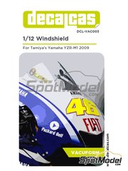 Decalcas: Vacuum formed parts 1/12 scale - Yamaha YZR-M1 - for Tamiya references TAM14117, TAM14119 and TAM14120