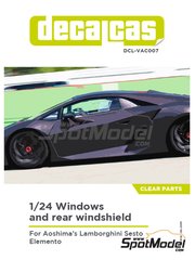Decalcas: Clear parts 1/24 scale - Lamborghini Sesto Elemento - other materials - for Aoshima references 01073, 010730 and 1073