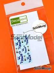 Decalpool: Marking / livery 1/20 scale - Williams Renault FW14B Williams Grand Prix Engineering Team sponsored by Camel #5, 6 - Nigel Ernest James Mansell (GB), Riccardo Patrese (IT) - British Formula 1 Grand Prix 1992 - water slide decals - for Fujimi references FJ090702, 09070, GP-24, FJ090795, 09079 and GP-26 image