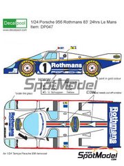 Decal 1//43 Porsche 956 SKOAL Team Le Mans /'83 #16 Carpena