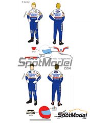 Decalpool: Marking / livery 1/12 scale - Wayne Gardner and Randy Mamola sponsored by Rothmans - Wayne Gardner (AU), Randy Mamola (US) - Motorcycle World Championship 1985 - water slide decals and assembly instructions - for Tamiya references TAM14122, TAM14123, TAM14124 and TAM14125