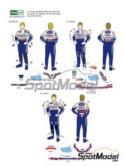 Decalpool: Marking / livery 1/12 scale - Eddie Lawson / Wayne Gardner/ Mick Doohan sponsored by Rothmans - Eddie Lawson (US), Wayne Gardner (AU), Michael 'Mick' Doohan (AU) - Motorcycle World Championship 1989 - water slide decals - for Hasegawa references 21504 and BK-4, or Tamiya references TAM14122, TAM14123 and TAM14124 image
