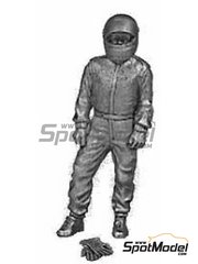 Denizen: Figure 1/43 scale - F1 driver - white metal parts