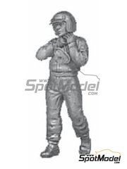 Denizen: Figure 1/43 scale - Driver with earlier helmet - white metal parts