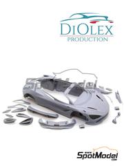 DiOlex Production: Car scale model kit 1/24 scale - McLaren 750s Spyder - 3D printed parts and vacuum formed parts