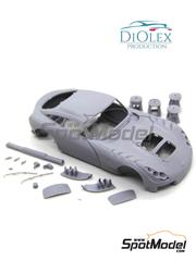 DiOlex Production: Car scale model kit 1/24 scale - TVR Sagaris 2006 - 3D printed parts and vacuum formed parts