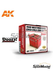 Doozy Modelworks: Maqueta escala 1/24 - Nevera Westinghouse patrocinado por Coca Cola 1940 - piezas de resina y calcas de agua