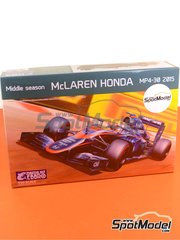 Ebbro: Car scale model kit 1/20 scale - McLaren Honda MP4/30 McLaren Racing Limited Team sponsored by Mobil1 #14, 22 - Fernando Alonso (ES), Jenson Button (GB) - FIA Formula 1 World Championship 2015 - plastic parts, rubber parts, water slide decals, assembly instructions and painting instructions