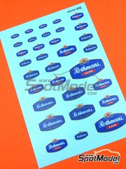El Torito: Logotipos escala 1/24 - Rothmans - calcas de agua fabricadas con tecnologa digital