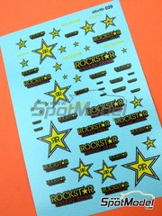 El Torito: Logotypes 1/24 scale - RockStar Energy Drink - water slide decals manufactured with digital technology image