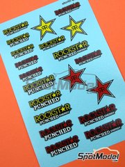 El Torito: Logotypes 1/24 scale - RockStar Punched Energy - water slide decals manufactured with digital technology image