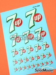 El Torito: Logotypes 1/24 scale - 7UP - water slide decals manufactured with digital technology