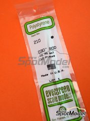 Evergreen Scale Models: Plasticard - Round solid 0,75mm rod - plastic parts - 10 units image