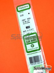 Evergreen Scale Models: Plasticard - Round solid 0.5mm rod - plastic parts - 10 units
