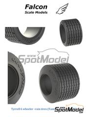 Falcon Scale Models: Tyre set 1/20 scale - Tyrrell Ford P34 1976 - 3D printed parts - for Tamiya references TAM20001, TAM20053 and TAM20058 - 4 + 2 units