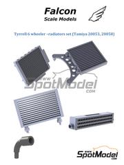 Falcon Scale Models: Detail up set 1/20 scale - Tyrrell Ford P34 1976 - 3D printed parts and other materials - for Tamiya references TAM20053 and TAM20058