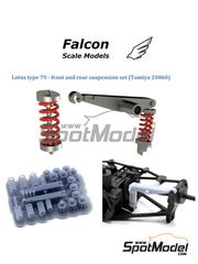 Falcon Scale Models: Detail up set 1/20 scale - Lotus Ford Type 79: Front and rear suspension - 3D printed parts - for Tamiya references TAM20060 and TAM20061