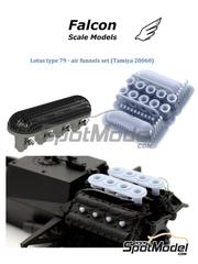 Falcon Scale Models: Air funnel 1/20 scale - Lotus Ford Type 79: Air funnels - 3D printed parts and other materials - for Tamiya references TAM20060 and TAM20061 image