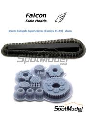 Falcon Scale Models: Chain set 1/12 scale - Ducati Superleggera V4 - 3D printed parts and other materials - for Tamiya reference TAM14140