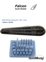 Falcon Scale Models: Detail up set 1/9 scale - BMW HP4 Race - 3D printed parts, metal parts, other materials and assembly instructions - for Meng Model references MT-004 and MT-004s