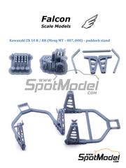 Falcon Scale Models: Detail 1/9 scale - Kawasaki Ninja ZX-10R / ZX-10RR - paddock stand - 3D printed parts, other materials and assembly instructions - for Meng Model references MT-007, MT-007s, MT-008 and MT-008s