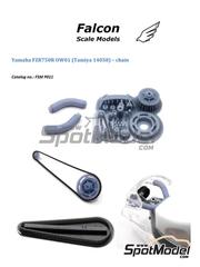 Falcon Scale Models: Chain set 1/12 scale - Yamaha FZR750R OW01 - 3D printed parts, metal parts, other materials and assembly instructions - for Tamiya reference TAM14058