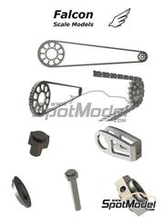 Falcon Scale Models: Chain set 1/12 scale - Suzuki GSX-RR - 3D printed parts - for Tamiya reference TAM14139