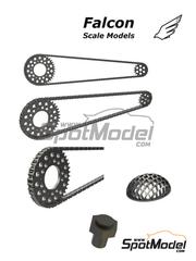 Falcon Scale Models: Chain set 1/12 scale - Honda NSR500 1984 - 3D printed parts - for Tamiya reference TAM14121 image