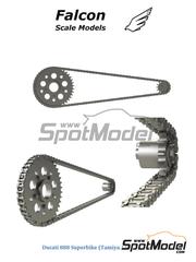 Falcon Scale Models: Chain set 1/12 scale - Ducati 888 Superbike - 3D printed parts - for Tamiya reference TAM14063