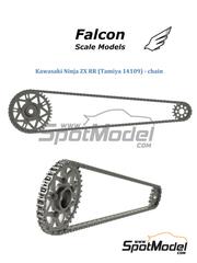 Falcon Scale Models: Cadena escala 1/12 - Kawasaki Ninja ZX-RR - piezas impresas en 3D - para la referencia de Tamiya TAM14109