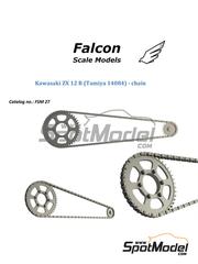 Falcon Scale Models: Chain set 1/12 scale - Kawasaki ZX12R - 3D printed parts - for Tamiya reference TAM14084 image