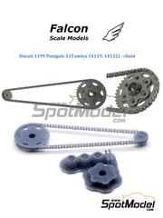 Falcon Scale Models: Cadena escala 1/12 - Ducati 1199 Panigale S - piezas impresas en 3D - para las referencias de Tamiya TAM14129 y TAM14132 - 1 unidades